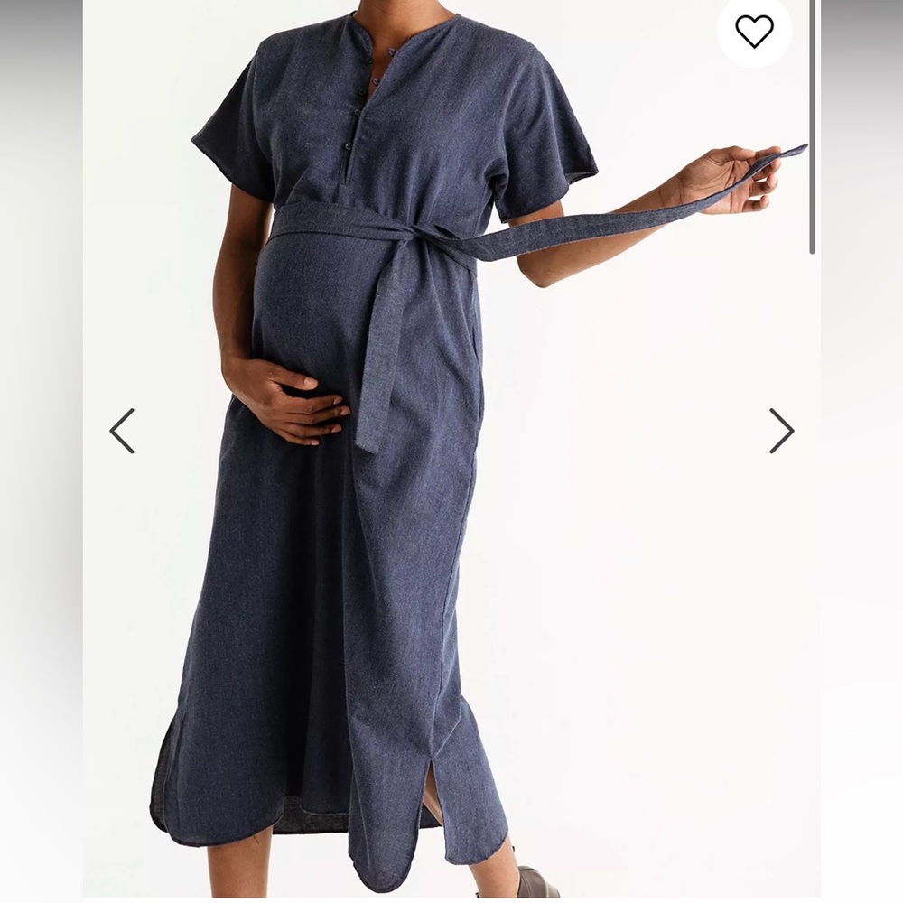 STORQ Maternity Caftan, Denim blue, Size 2/S